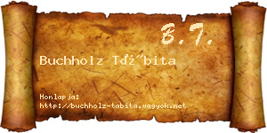 Buchholz Tábita névjegykártya